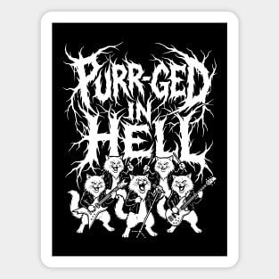 Purr-ged In Hell – Feline Death Metal Band Magnet